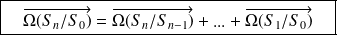 \boxed{ \quad \overrightarrow{\Omega(S_n/S_0)} = \overrightarrow{\Omega(S_n/S_{n-1})} +...+ \overrightarrow{\Omega(S_1/S_0)} \quad }